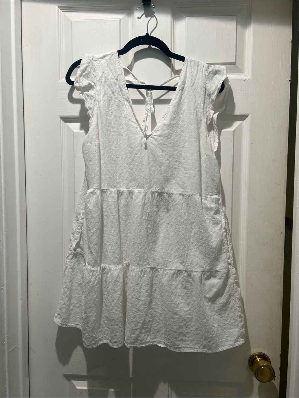 Abercrombie & Fitch White V-Neck Dress